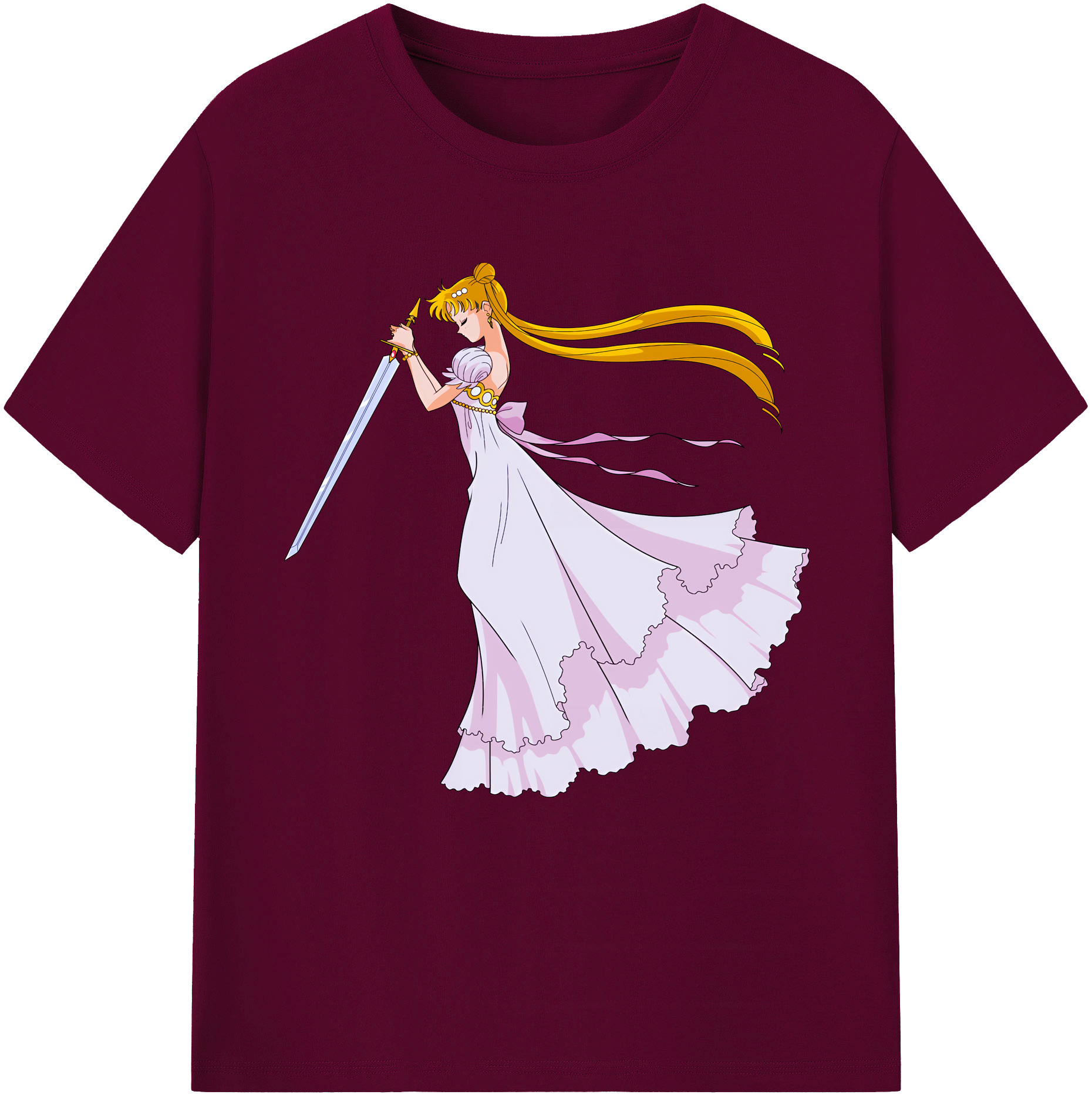 （画像用） 美少女戦士セーラームーン 愛野 美奈子 あいの みなこ Sailor Moon Aino Minako レディースカジュアルプリントTシャツ（綿100％）